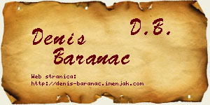 Denis Baranac vizit kartica